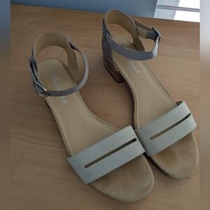 Leather Block Heel Sandals
